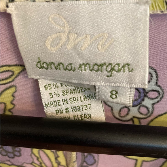 DM Donna Morgan Sheath Print Dress, Size 8 - Picture 5 of 5